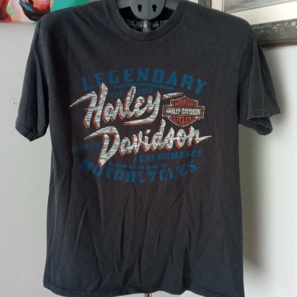 Harley-Davidson  Gasoline Alley Red Deer Alberta graphic Tee Size in description - Picture 1 of 5